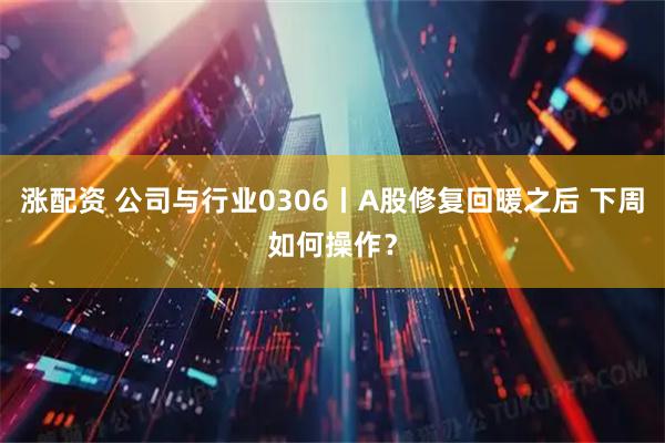 涨配资 公司与行业0306丨A股修复回暖之后 下周如何操作？