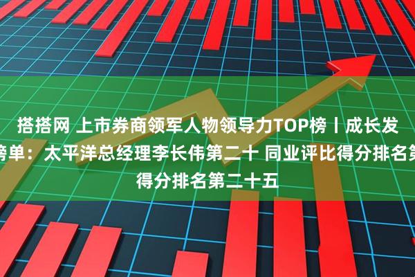搭搭网 上市券商领军人物领导力TOP榜丨成长发展券商榜单：太平洋总经理李长伟第二十 同业评比得分排名第二十五